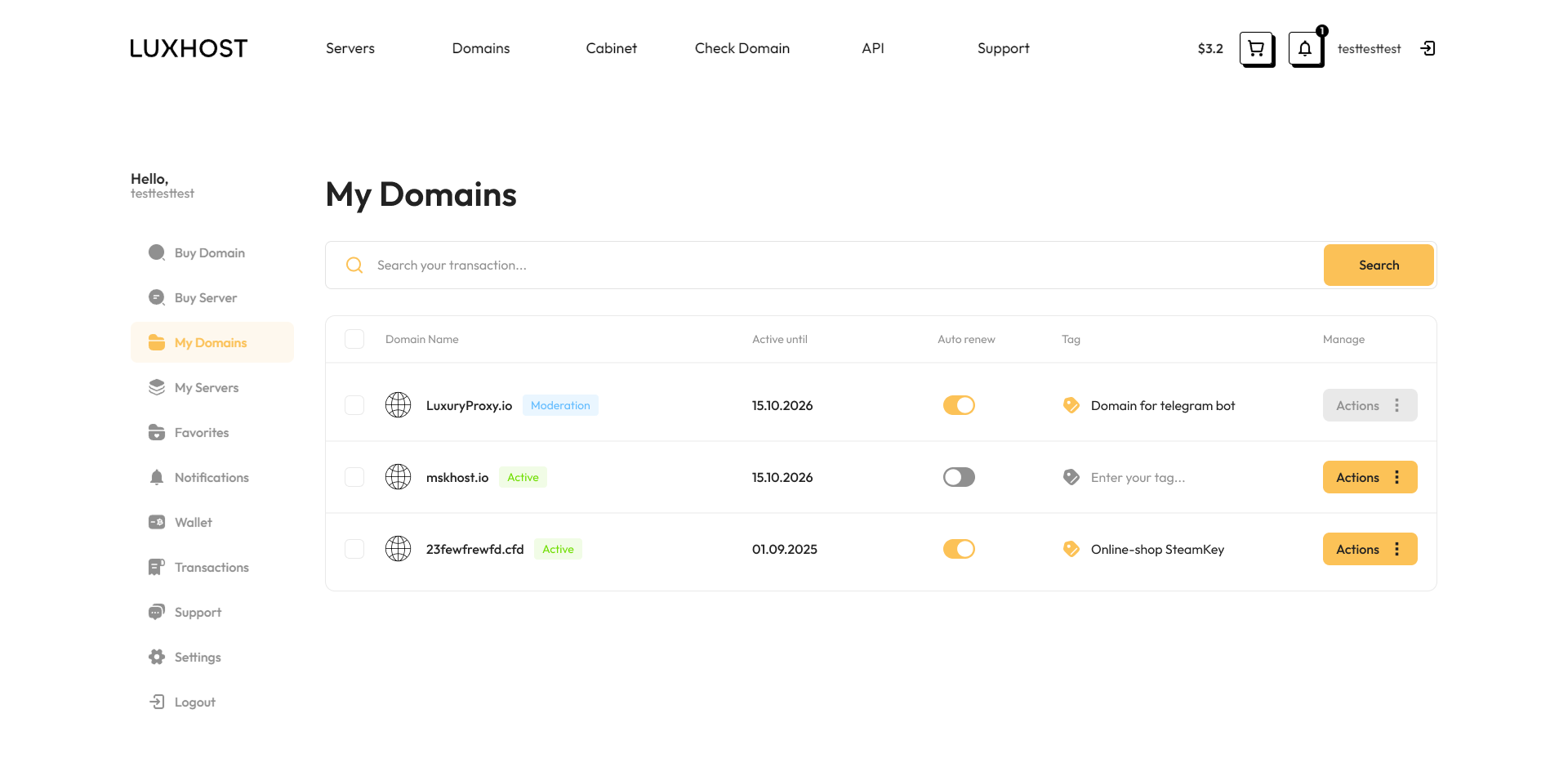 LuxHost dashboard preview
